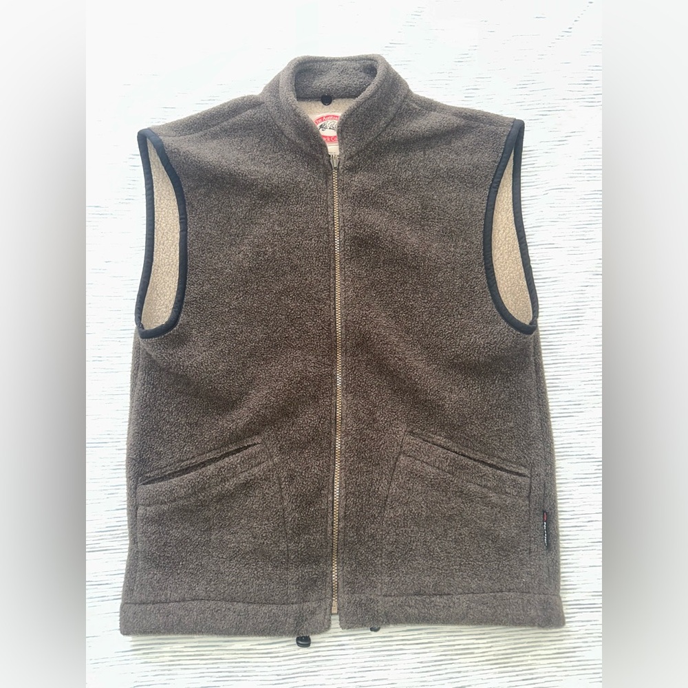POLARTEC Men's Classic Brown Fleece Vest